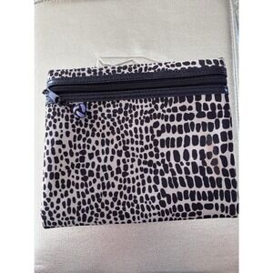 Stephanie Johnson Leopard Cosmetic Bag Makeup Travel Toiletry Case Animal New
